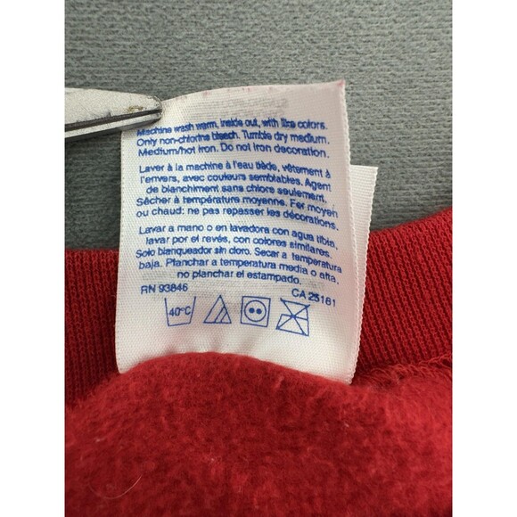 Gildan Sweatshirt Mens XL Red Ultra Blend Heavyweight Crewneck Embroidered USA - Picture 6 of 9